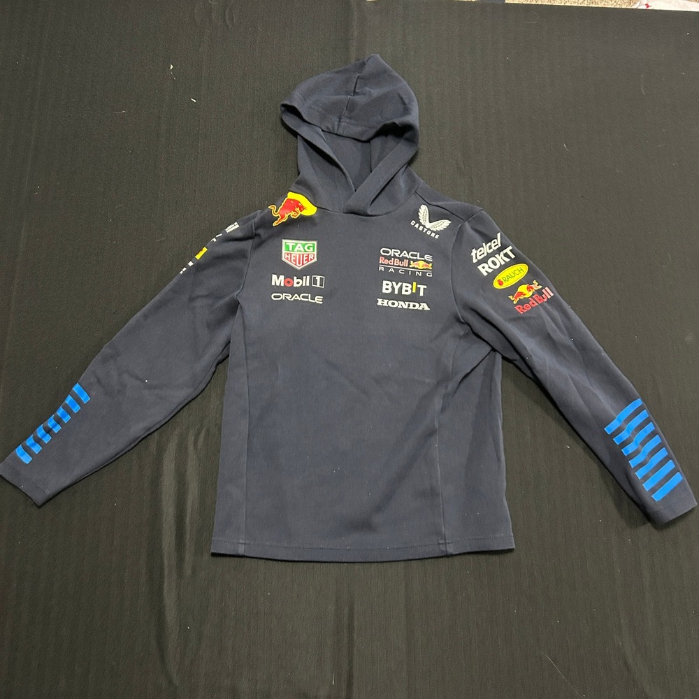 Castore Oracle Red Bull Racing F1 Team Navy Blue Kids Hoodie Pullover 1391